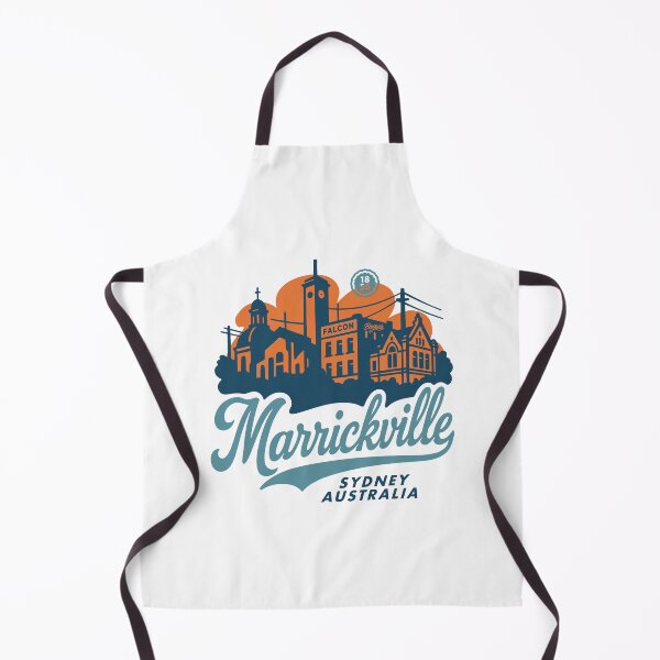 Item preview, Marrickville Sydney Retro Skyline Script designed and sold by Boogosh.