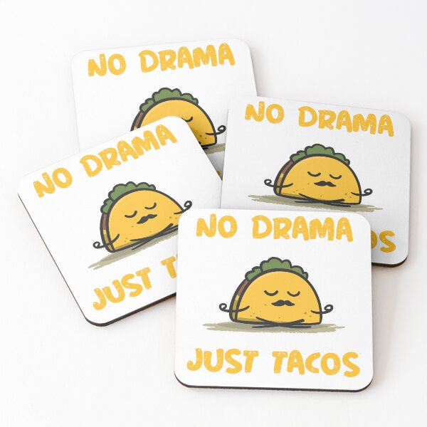 Item preview, No Drama, Just Tacos designed and sold by Pixel Pun Studio.