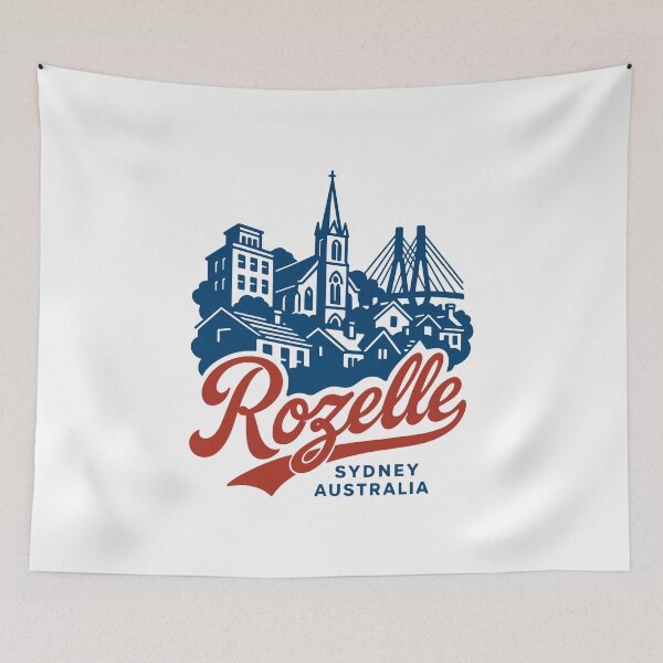 Item preview, Rozelle Sydney Skyline Lettering designed and sold by Boogosh.