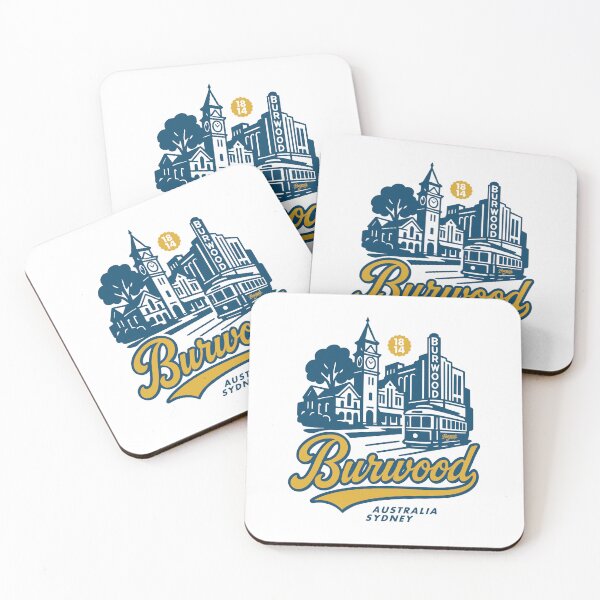 Item preview, Burwood Sydney hand lettering skyline designed and sold by Boogosh.
