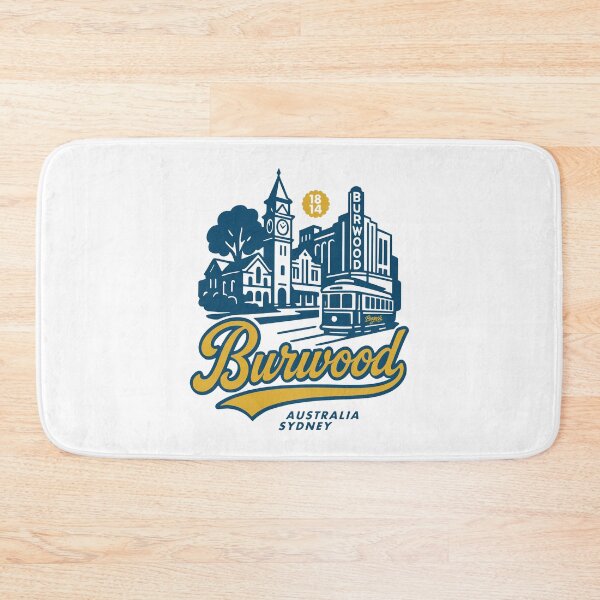 Item preview, Burwood Sydney hand lettering skyline designed and sold by Boogosh.
