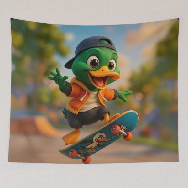 Item preview, Skater Mallard Duck designed and sold by Sillytoe.