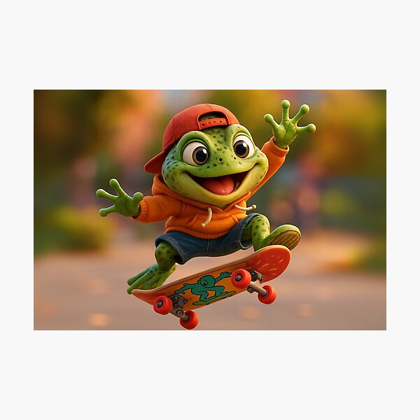Item preview, Skater Marsh Frog designed and sold by Sillytoe.