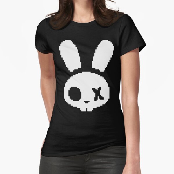 Skeleton Bunny Logo Fitted T-Shirt
