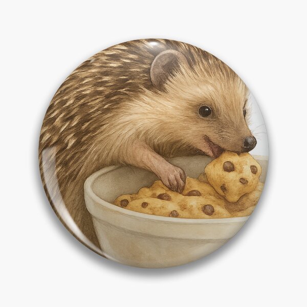 Item preview, Hedgehog Eating Cookie Dough designed and sold by thehaywirehoney.