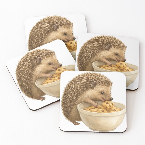 Item preview, Hedgehog Eating Cookie Dough designed and sold by thehaywirehoney.