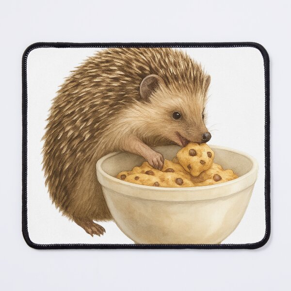 Item preview, Hedgehog Eating Cookie Dough designed and sold by thehaywirehoney.