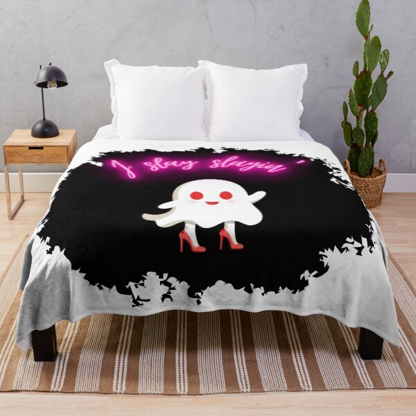 Item preview, Cute Ghost I Slay Slayin’ Halloween designed and sold by Pets & Memes & Stuff.