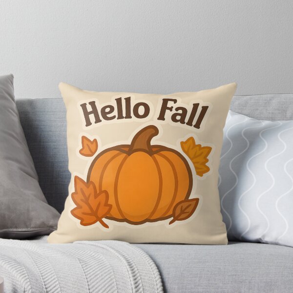 Item preview, Hello Fall Pumpkin Leaves designed and sold by passiveprincess.
