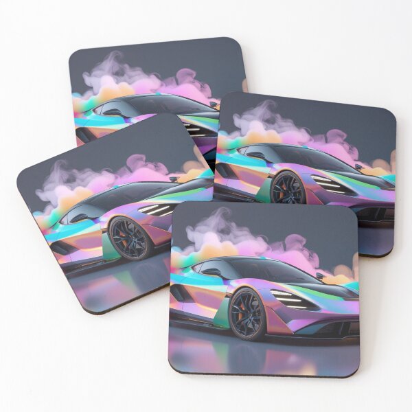 Item preview, sports car with colorful smoke designed and sold by evanurozi.