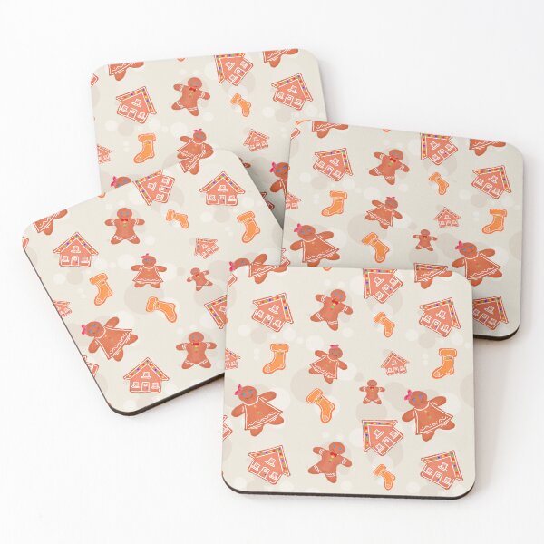 Item preview, Cute Christmas Gingerbread Cookies Pattern designed and sold by The Dainty Kindle Co.