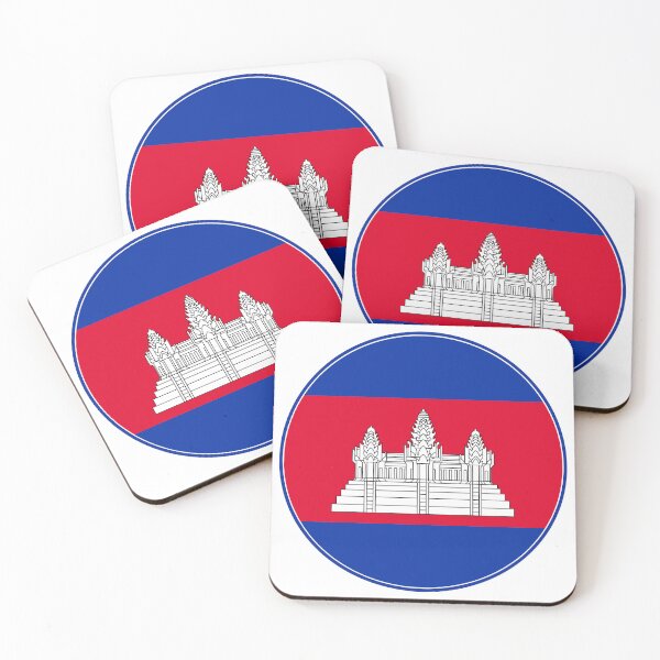 Item preview, Cambodia Flag Circle Angkor Wat Temple designed and sold by NTGUILTY.