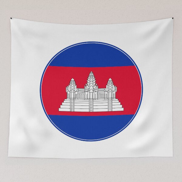 Item preview, Cambodia Flag Circle Angkor Wat Temple designed and sold by NTGUILTY.