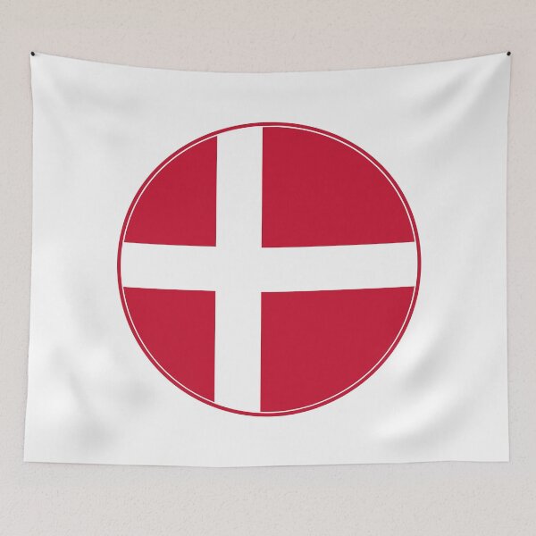 Item preview, Denmark Flag Circle Dannebrog Nordic Cross designed and sold by NTGUILTY.