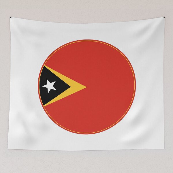 Item preview, East Timor Flag Circle Black Yellow Red Star designed and sold by NTGUILTY.