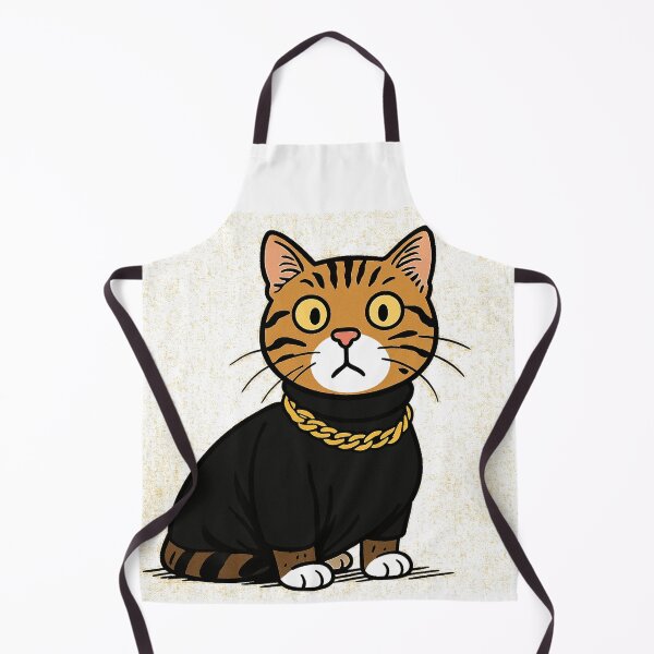 Item preview, Cool Cat in Gold Chain – Funny Stylish Cat Design for Cat Lovers designed and sold by Mai Tucents Designs.