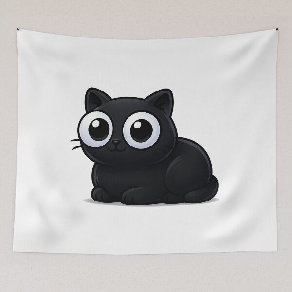 Item preview, Cat Loaf Pose | Kawaii Kitty with Giant Eyes & Tiny Ears | Cute Cozy Cat Illustration designed and sold by PrintCreations9.