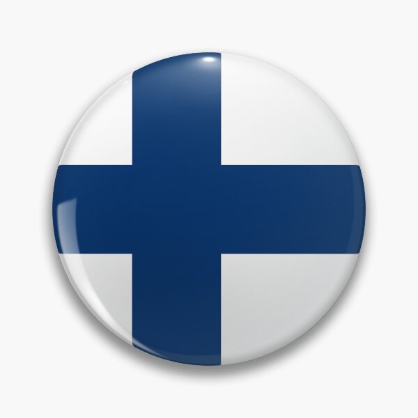 Item preview, Finland Flag Circle Blue Nordic Cross Design designed and sold by NTGUILTY.