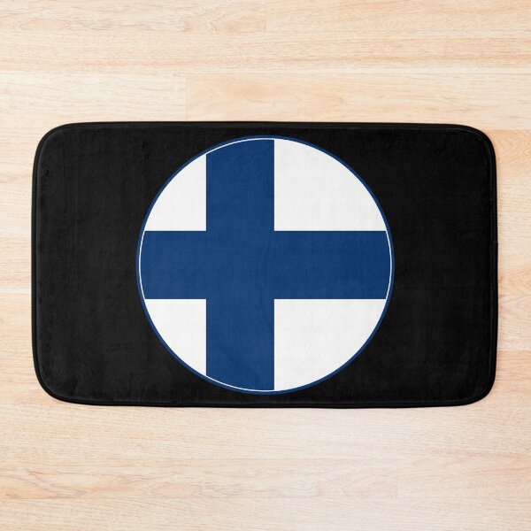 Item preview, Bandera de Finlandia con diseño de cruz nórdica azul circular designed and sold by NTGUILTY.