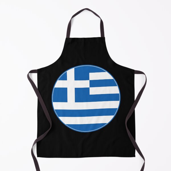 Item preview, Greece Flag Circle White Cross Blue Stripes designed and sold by NTGUILTY.