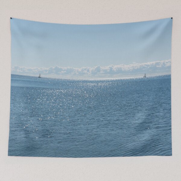 Item preview, Bluewater Sailboats on a Tranquil Sunlit Sea designed and sold by Georgia Mizuleva.