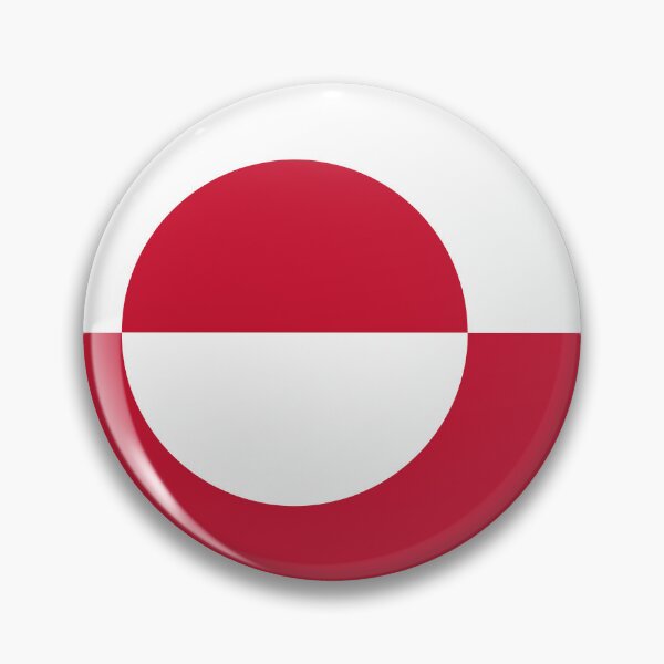 Item preview, Greenland Flag Circle Red White Sun Design designed and sold by NTGUILTY.