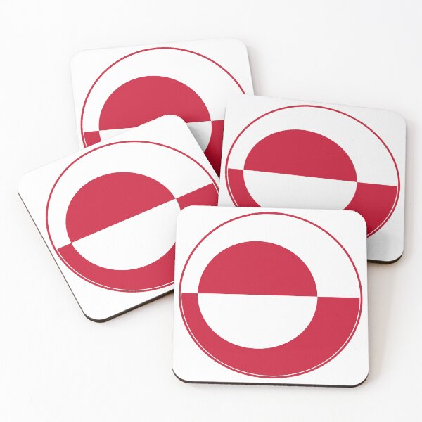 Item preview, Greenland Flag Circle Red White Sun Design designed and sold by NTGUILTY.