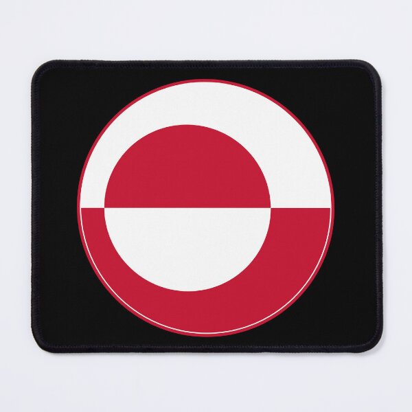 Item preview, Greenland Flag Circle Red White Sun Design designed and sold by NTGUILTY.