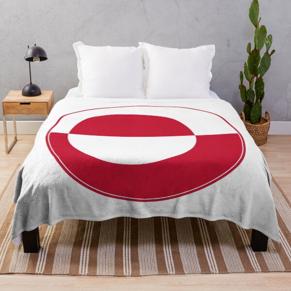 Item preview, Greenland Flag Circle Red White Sun Design designed and sold by NTGUILTY.