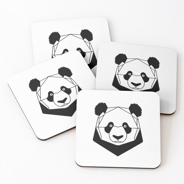 Item preview, Minimalist Geometric Panda Portrait Art designed and sold by Scrip-thread.