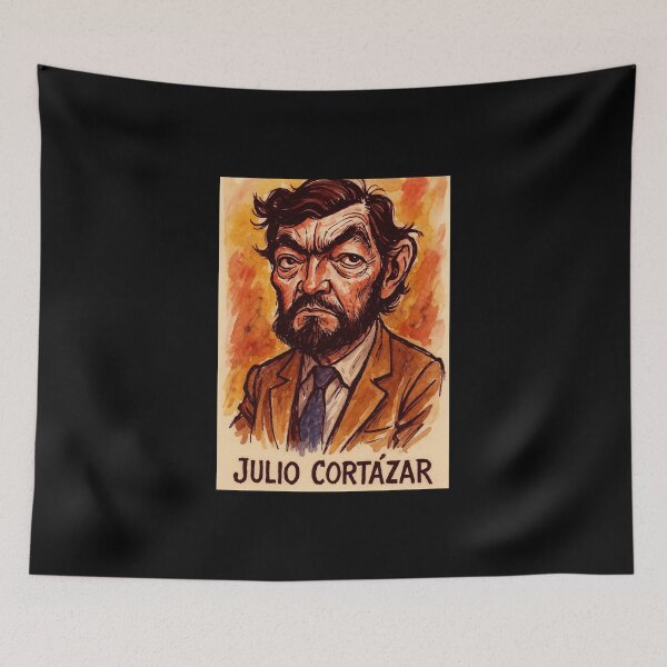 Item preview, Julio Cortazar Caricature designed and sold by Sarcastic designs.