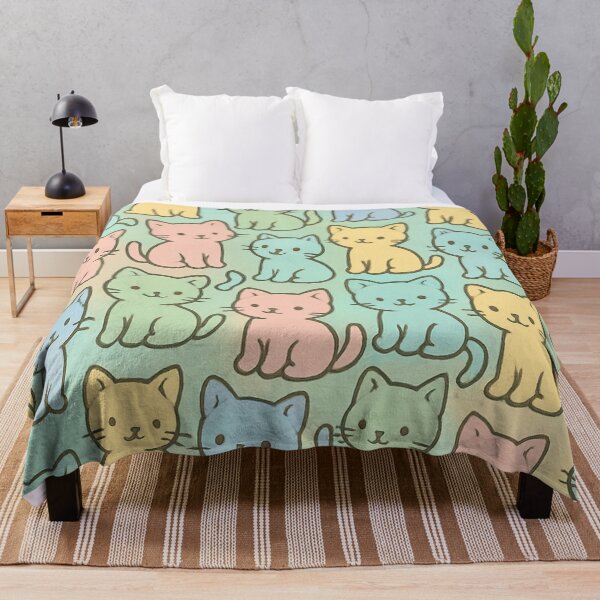 Aperçu de l'œuvre Motif répété sans couture de chatons pastel créée et vendue par SassyArtistry.