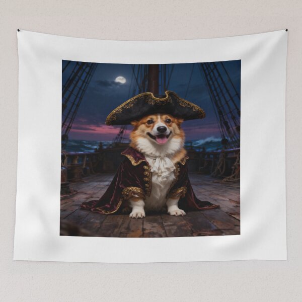 Item preview, Corgi Pirate – Funny Dog in Costume Design for Pet Lovers designed and sold by Mai Tucents Designs.