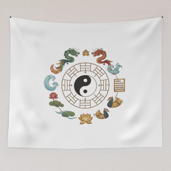 Item preview, Feng Shui Symbols Illustration with Transparent Background designed and sold by optimusprime39.