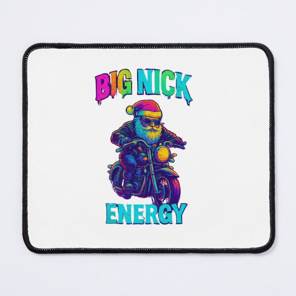 Item preview, Funny Holiday Shirt - Big Nick Energy – Neon Santa Biker Christmas Design Classic T-Shirt designed and sold by inkfluenceart.