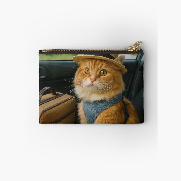 Item preview, Ginger Cat in Hat on Car Trip designed and sold by SassyArtistry.