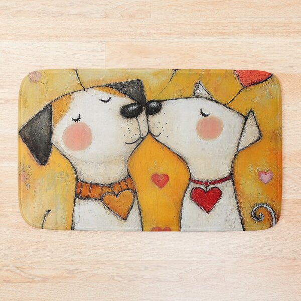 Item preview, Cute Dogs Kiss hearts love romantic Valentine designed and sold by She was a  Dreamer....