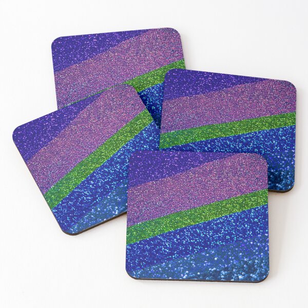 Item preview, Diagonal Striped Glitter in Blue, Pink, Green designed and sold by SassyArtistry.