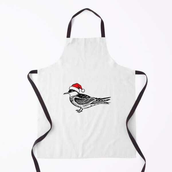 Item preview, Arctic Tern with Santa Hat Silhouette – Festive Winter Bird Art designed and sold by JollyCritters.