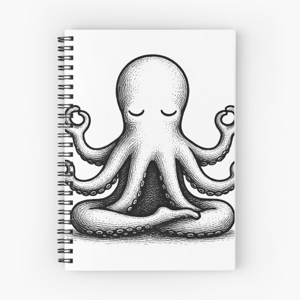 Item preview, Meditating Octopus Zen Illustration designed and sold by Wildm3n8.