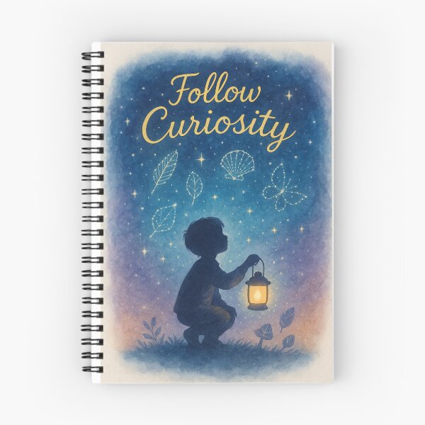 Item preview, Follow Curiosity — Cosmic Watercolor of Childlike Wonder designed and sold by MforMontessori.