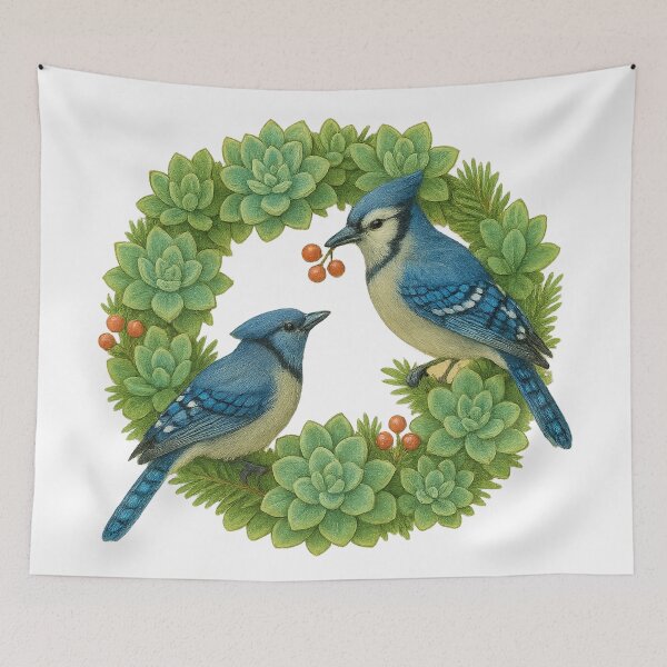 Item preview, Blue Jays Christmas Wreath designed and sold by thehaywirehoney.