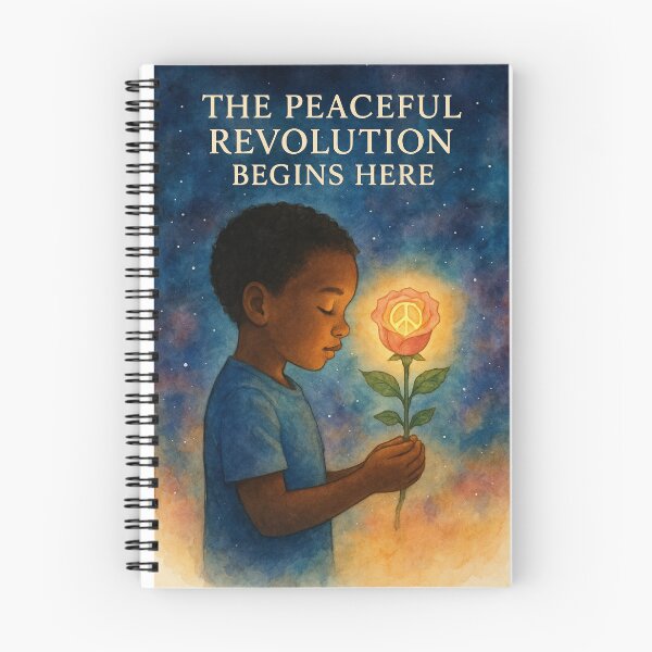 Item preview, The Peaceful Revolution Begins Here — Montessori Cosmic Watercolor Design designed and sold by MforMontessori.