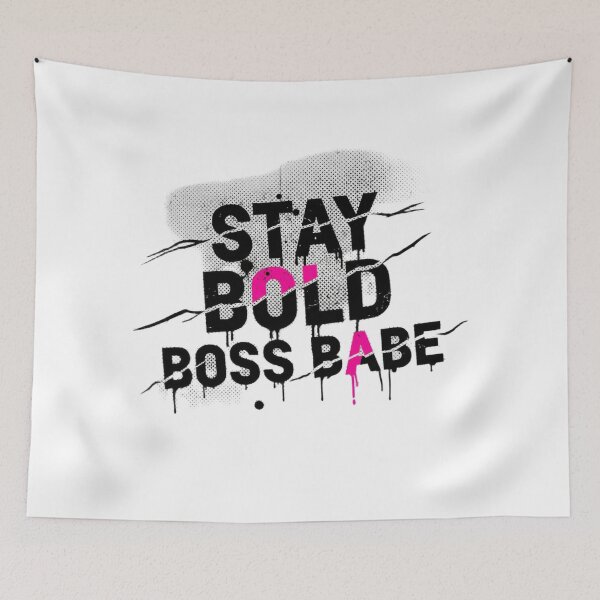 Artikelvorschau, Bleib mutig, Boss Babe. Ermächtigendes, feminines Motivationszitat-Design für selbstbewusste Frauen entworfen und verkauft von Aarvya Fashion Club ( A.F.C ).