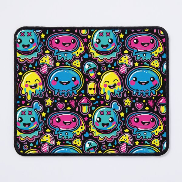 Item preview, Kawaii Kidcore Blobs over Black designed and sold by Oni Figments.