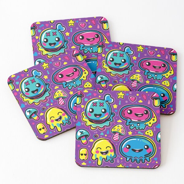 Item preview, Kawaii Kidcore Blobs over Purple designed and sold by Oni Figments.