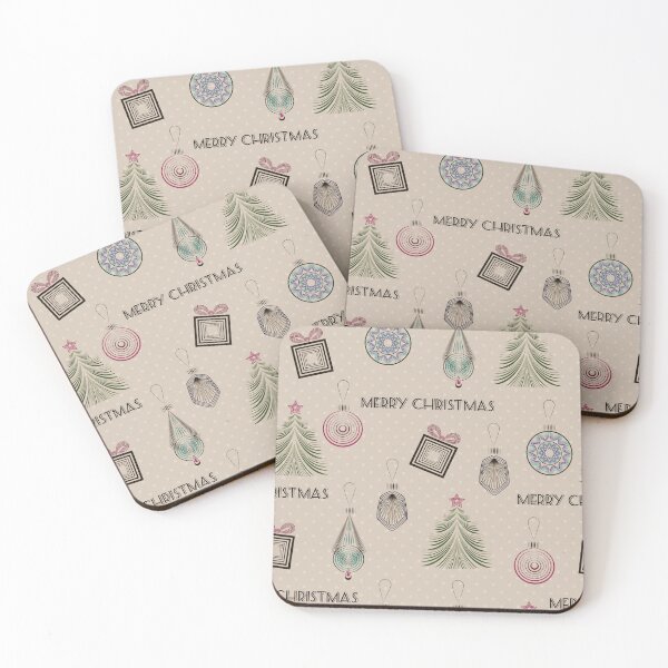 Item preview, New year Christmas design vintage retro beige paper craft craft designed and sold by fuzzyfox.