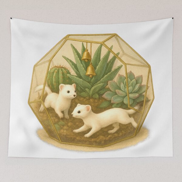 Item preview, Christmas Terrarium with Ermine designed and sold by thehaywirehoney.