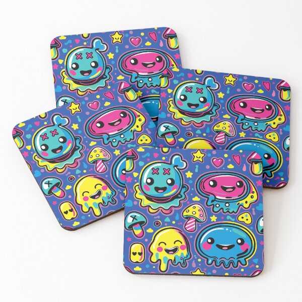 Item preview, Kawaii Kidcore Blobs over Blue designed and sold by Oni Figments.
