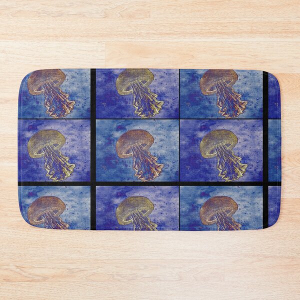 Item preview, Golden Jellyfish Art: Drawing and Watercolour, abstract ocean art designed and sold by Art-by-Nade.